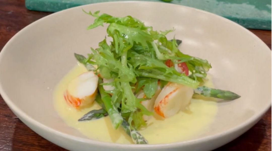 Steamed lobster tail